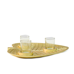 3 Pieces Candle Holder Palm Urban Lifestyle