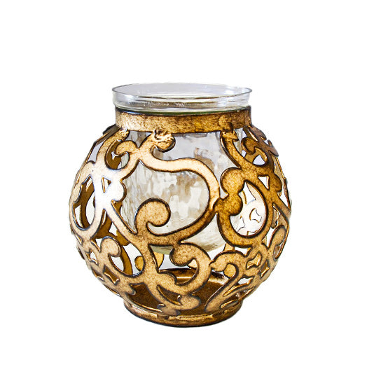 Blanca Candle Holder Brass