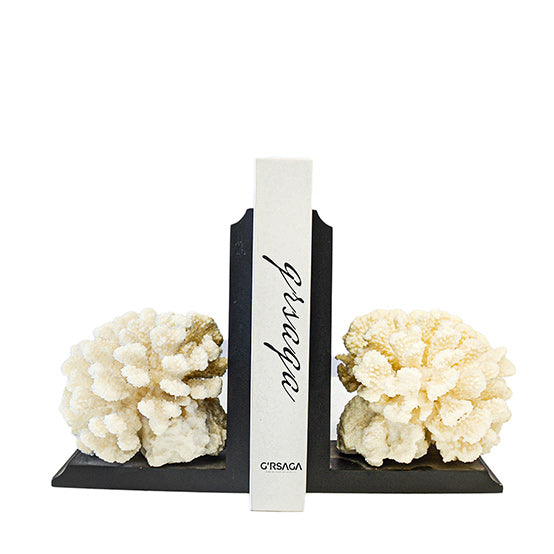Coral Bookend Wood Metal