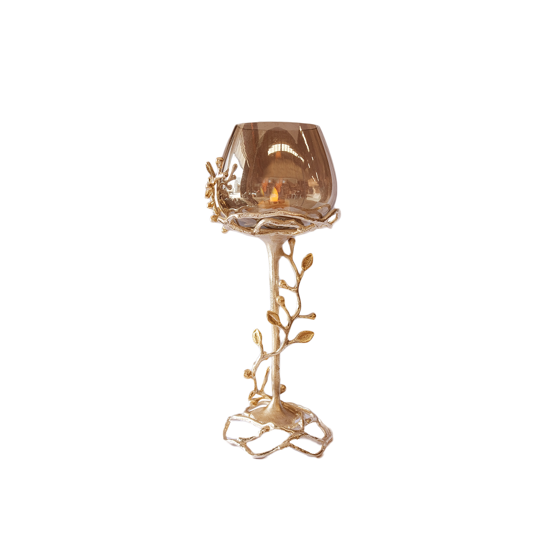 Essa Votive Candle Holder - Small-Silver/Gold