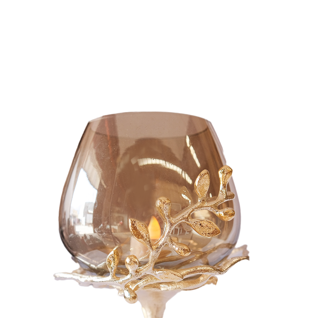 Essa Votive Candle Holder - Small-Silver/Gold