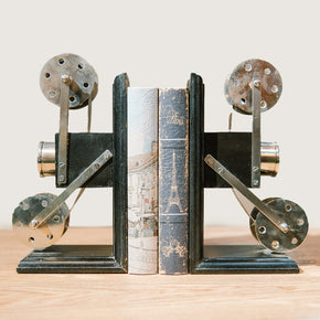 Film Bookend Wood Metal Urban Lifestyle