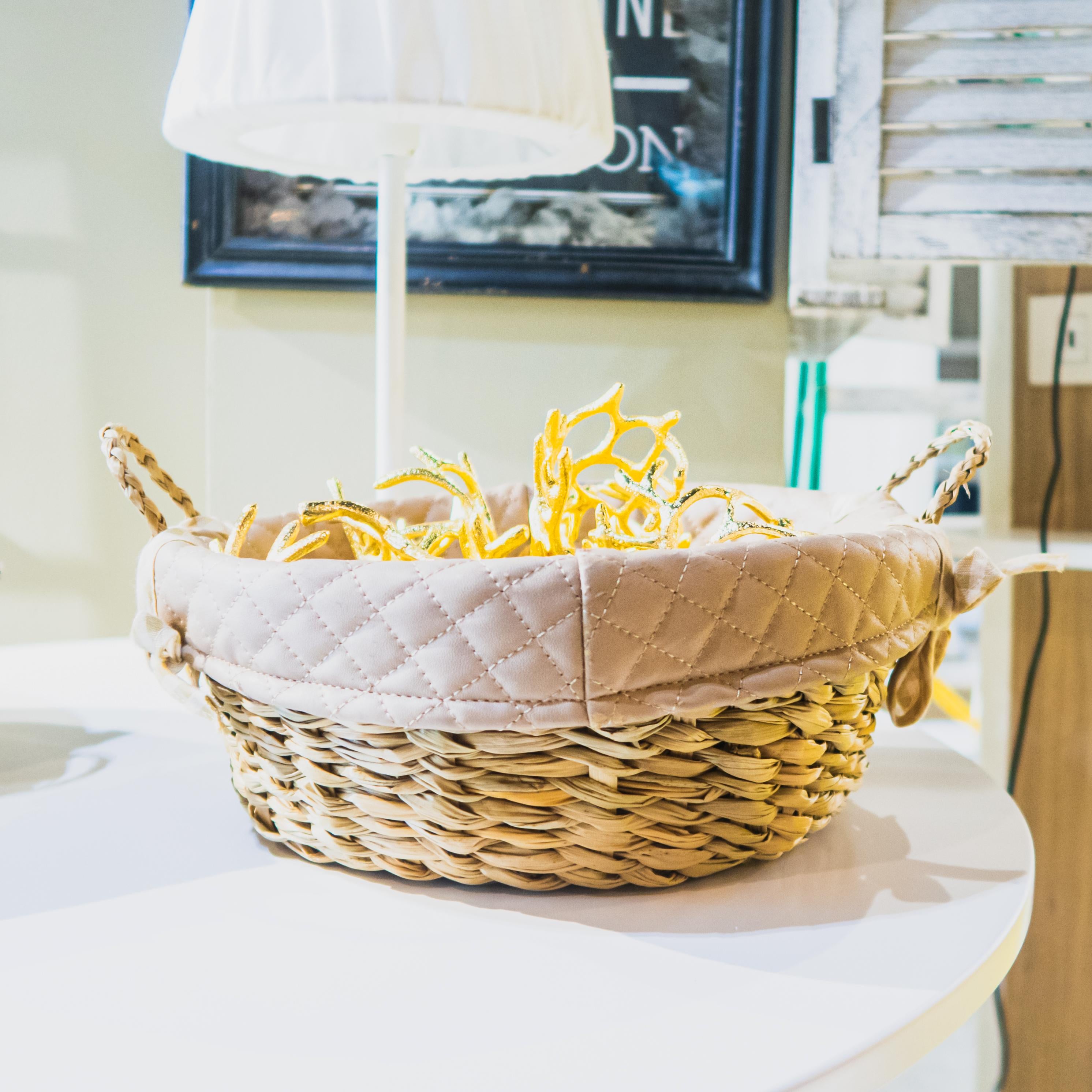 Harvest Leather Basket