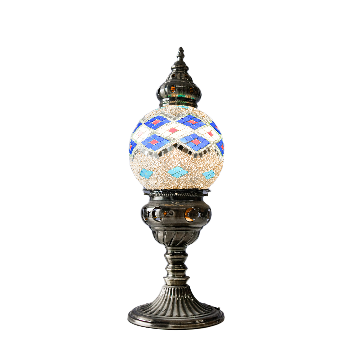 Jordan Round Glass Moroccan Table Lamp