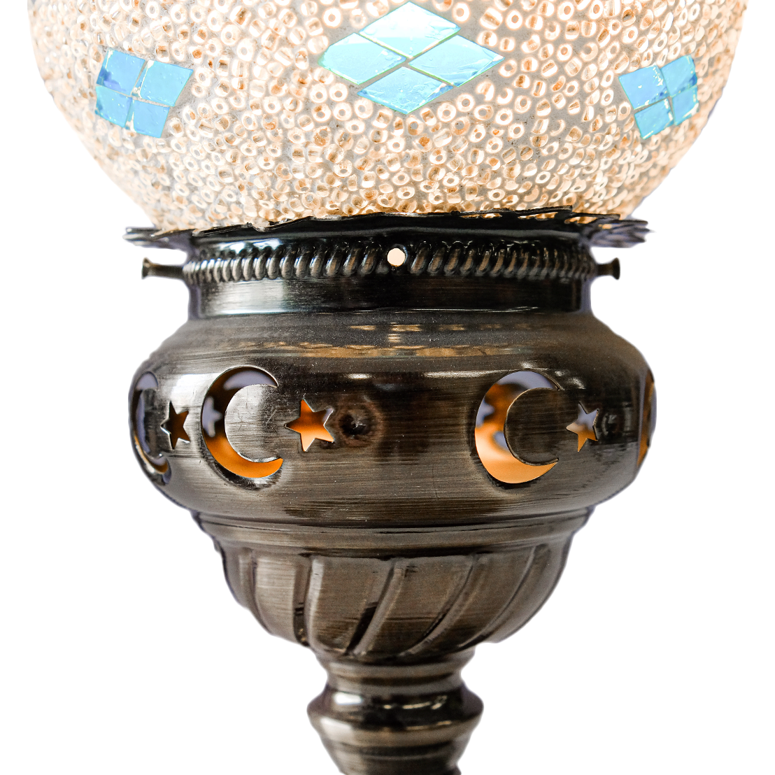 Jordan Round Glass Moroccan Table Lamp
