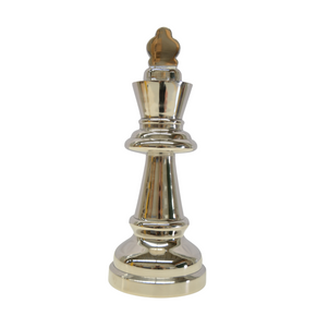 King Chess Metal Home Decor Silver Medium Urban Lifestyle