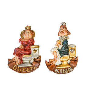 King & Queen -Ceramic Bathroom Sign Pair Urban Lifestyle