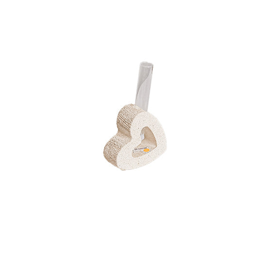 Mini Heart Tube - White
