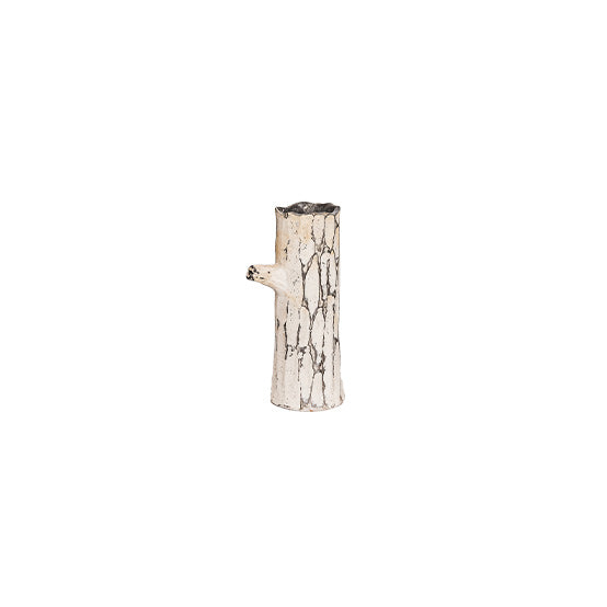 Oak Tree Ceramic Vase White