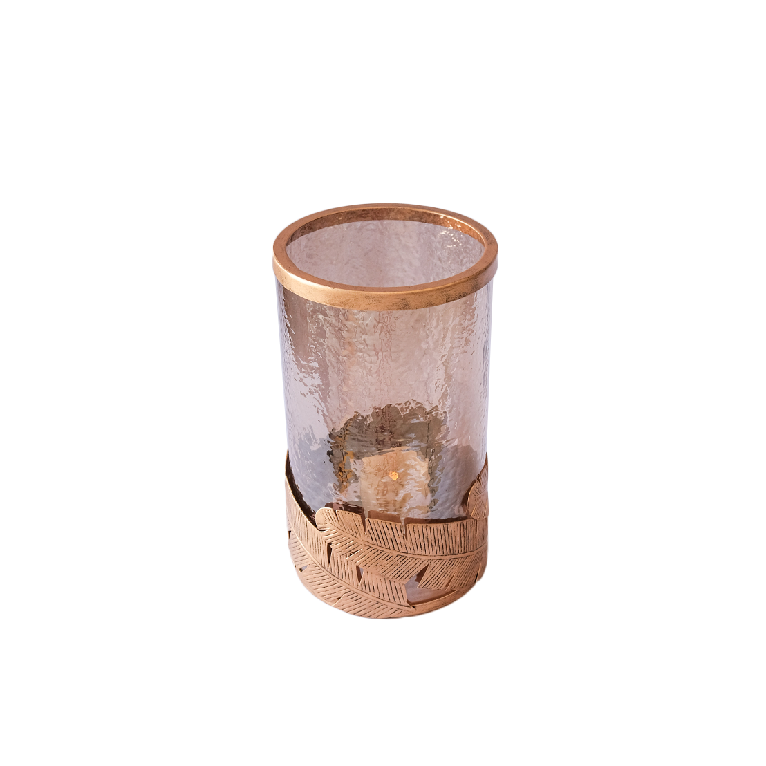 Palm Leaf Candle Holder /Iron