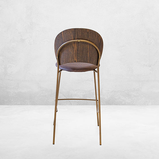 Paxton Leather Bar Chair Brown