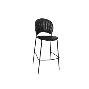 Paxton Leather Bar Chair Black Urban Lifestyle