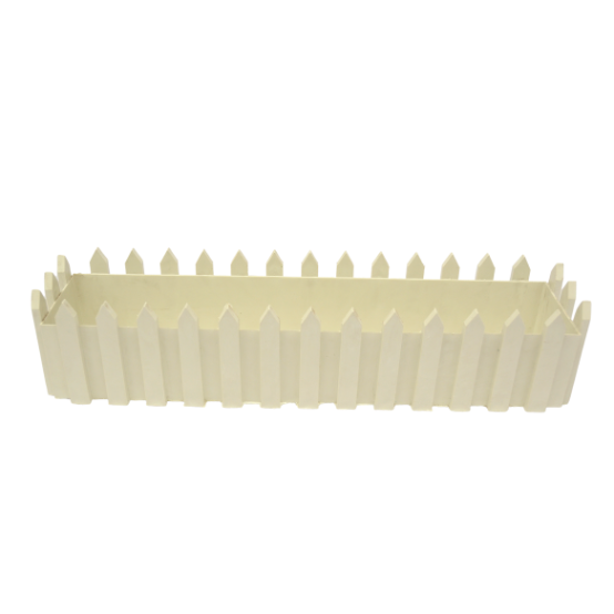 Planter Fence Rectangle White
