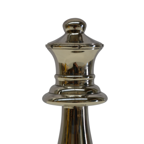 Queen Chess Metal Home Decor Silver Medium