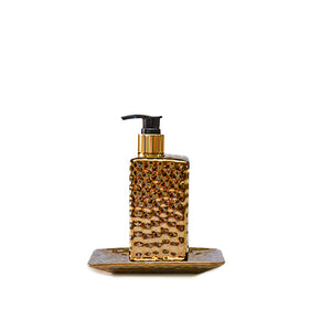 Sofitel Liquid Soap Dispenser Aluminum Glass With Soap Dish Antique Brass Urban Lifestyle