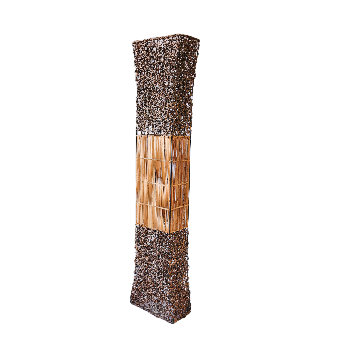 Tejido Tall Floor (Abaca Weave Stand Lamp with Mid Resin)