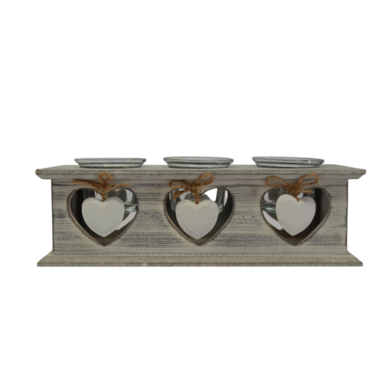 Three Heart Candle Holder
