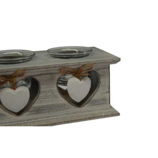 Three Heart Candle Holder