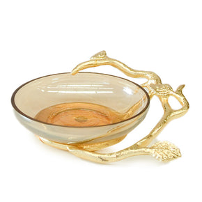 Vines Soap Dish Aluminum Glass Silver Gold Urban Lifestyle