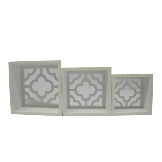 White Shelves Set Of 3