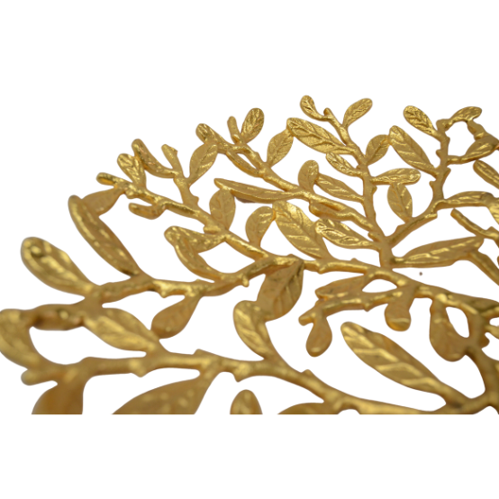 Gold Leaves Platter-Round
