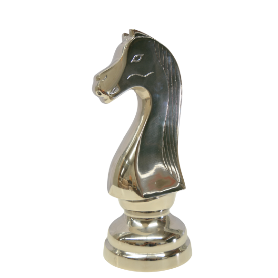 Horse Chess Home Decor Silver Medium