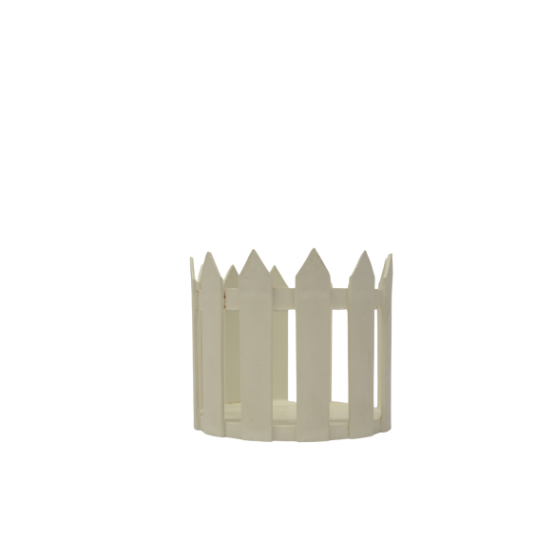 Planter Fence Circle White
