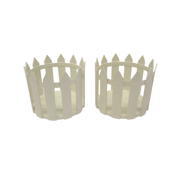 Planter Fence Circle White