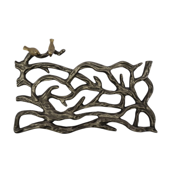 Tree Bird Platter-Rectangle-Antique Nickel