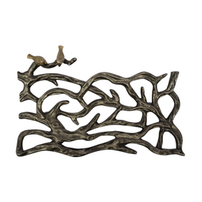 Tree Bird Platter-Rectangle-Antique Nickel Urban Lifestyle