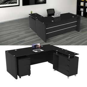 EXECUTIVE GLASS TOP TABLE NKT-031  Urban Lifestyle