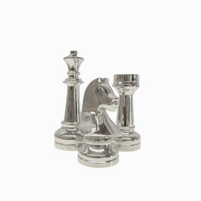 Chess Pieces Silver Set Of 3 Urban Lifestyle