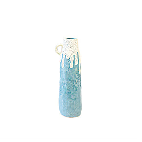 Vase Sky Blue With Handle - Erupted Volcano Urban Lifestyle